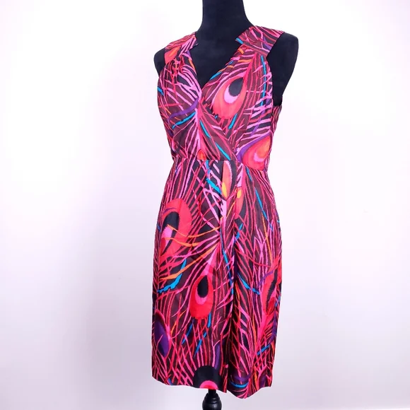 Milly of New York | Dresses | Milly Silk Peacock Feather Print Dress |  Poshmark